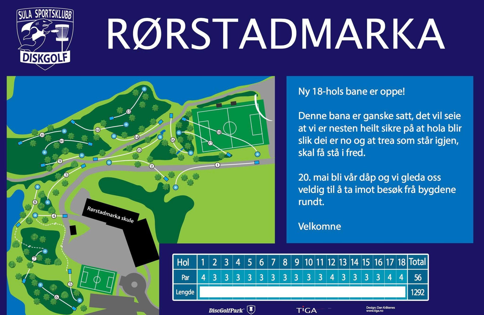 Blå bane med ny layout
